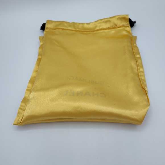 Authentic CHANEL Sublimage Gold Satin Drawstring Dust Bag Pouch – 6x8 Bag - Picture 3 of 4
